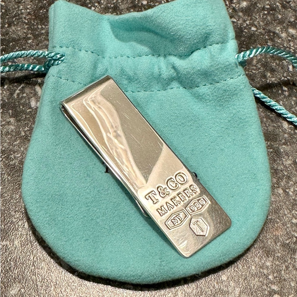 Tiffany & Co Makers Narrow Money Clip Sterling Silver